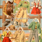 Vintage Paper Dolls Ride A Pony 1944 Printable PDF Instant Digital Download Cute Little Cowgirl Cowboy Western Dolls and Horses Clip Art
