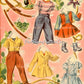 Vintage Paper Dolls Ride A Pony 1944 Printable PDF Instant Digital Download Cute Little Cowgirl Cowboy Western Dolls and Horses Clip Art