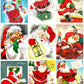 Vintage Printable Christmas Cards So Many Santas Collage Collection ALL Mid Century Santa Claus 72 Images PDF Instant Digital Download
