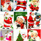 Vintage Printable Christmas Cards So Many Santas Collage Collection ALL Mid Century Santa Claus 72 Images PDF Instant Digital Download