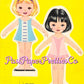 Vintage Paper Dolls Storybook Costume Dolls c. 1965 PDF Printable Instant Digital Download Cute Little Girls Fairy Tale Stories Clip Art