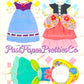 Vintage Paper Dolls Storybook Costume Dolls c. 1965 PDF Printable Instant Digital Download Cute Little Girls Fairy Tale Stories Clip Art