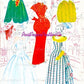 Vintage Paper Dolls TV Style Show 1949 Printable PDF Instant Digital Download Retro Television Fashion Models Starlets 5 Dolls Clip Art