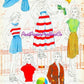 Vintage Paper Dolls TV Style Show 1949 Printable PDF Instant Digital Download Retro Television Fashion Models Starlets 5 Dolls Clip Art