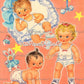 Vintage Paper Dolls The Cradle Crowd 1948 Printable PDF Instant Digital Download 4 Kitsch Cute Doll Babies Clip Art