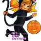 Vintage Printable Adorable Halloween Cards Little Girls Fairy Black Cat Witch Trick or Treaters Images PDF Instant Digital Download 300 dpi