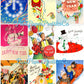 Vintage Happy New Year Printable MCM Card Collage Sheets PDF Instant Digital Download 63 New Years Day Eve Clipart Images