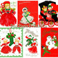 Vintage Christmas Yarn People Collage Sheets & Full Cards Printable PDF Instant Digital Kitsch Cute Yarny Holiday Couples Family 45 Images