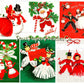 Vintage Christmas Yarn People Collage Sheets & Full Cards Printable PDF Instant Digital Kitsch Cute Yarny Holiday Couples Family 45 Images