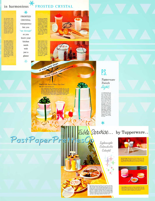 Vintage MCM Tupperware Catalog 1962 Printable Homemaker Sales Party Catalogue Book PDF Instant Digital Download Recipes & Products 26 Pgs