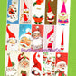 Vintage Retro Slim Santas Mod Tall Hats Christmas Card Images Collage & Full Cards Printable PDF Instant Digital Download MCM Kitsch Clipart