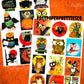 Vintage Retro Halloween OWLS Collage Sheets 24 Card Images Printable PDF Instant Digital Download Mid Century Kitsch Spooky Cute Clip Art
