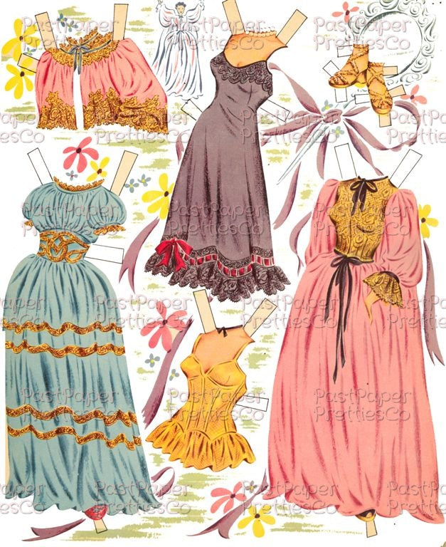 Vintage Paper Dolls Ava Gardner Movie Star 1940s Printable PDF Instant Digital Download Hollywood Actress Starlet Doll Clip Art