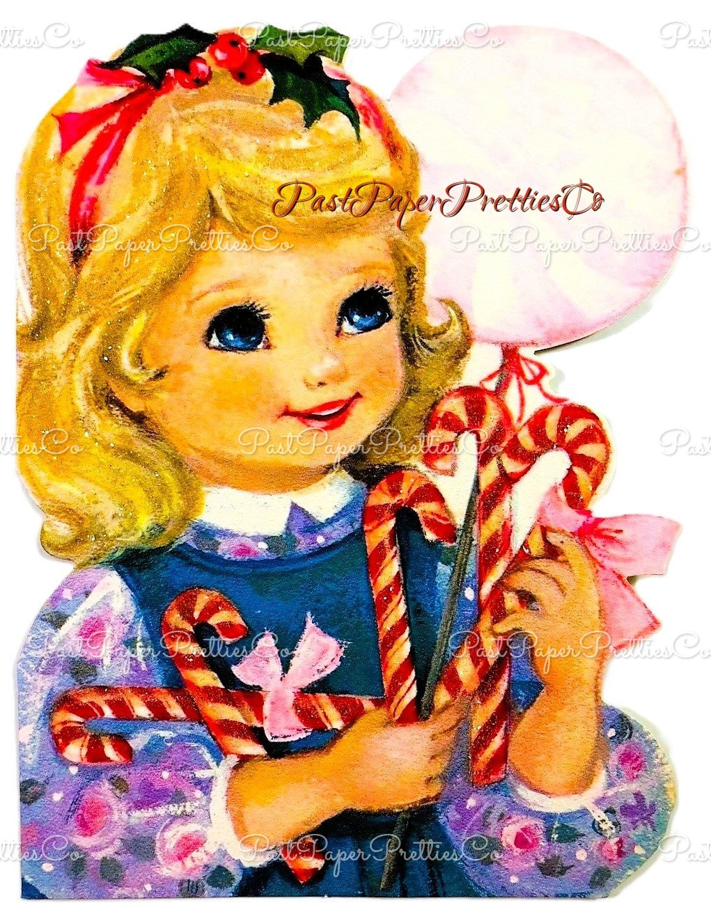 Vintage Christmas Girls Faces Portraits Collage Sheets & Full Card Images Printable PDF Instant Digital Download 54 Designs