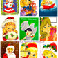 Vintage Christmas Girls Faces Portraits Collage Sheets & Full Card Images Printable PDF Instant Digital Download 54 Designs