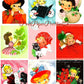 Vintage Christmas Girls Faces Portraits Collage Sheets & Full Card Images Printable PDF Instant Digital Download 54 Designs