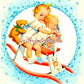 Vintage Paper Dolls Baby Brother and Sister Cute Twin Babies 1958 Printable PDF Instant Digital Download Retro MCM Infant Siblings Clip Art