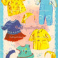 Vintage Paper Dolls Baby Brother and Sister Cute Twin Babies 1958 Printable PDF Instant Digital Download Retro MCM Infant Siblings Clip Art