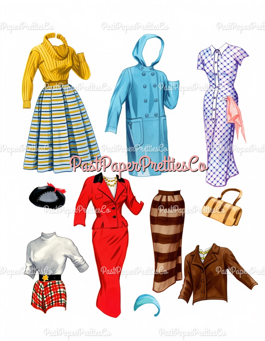 Vintage Paper Dolls Martha Hyer MCM Movie Star 1958 Printable PDF Instant Digital Download Hollywood Actress Starlet Doll Clip Art