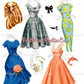 Vintage Paper Dolls Martha Hyer MCM Movie Star 1958 Printable PDF Instant Digital Download Hollywood Actress Starlet Doll Clip Art