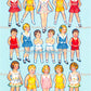 Vintage 27 Dancing School Paper Dolls 1938 PDF Printable Instant Digital Download  Adorable Kitsch Children Clipart
