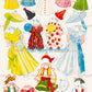 Vintage 27 Dancing School Paper Dolls 1938 PDF Printable Instant Digital Download  Adorable Kitsch Children Clipart