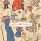 Vintage Paper Dolls Blondie Cut-Out Book 1944 Printable PDF Instant Digital Download Dagwood Bumstead Comic Strip Family Fun Clip Art  981