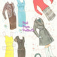 Vintage Paper Dolls Bride and Groom 1960s Printable PDF Instant Digital Download 2 Wedding Dolls and Clothes Clip Art