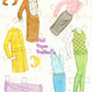 Vintage Paper Dolls Bride and Groom 1960s Printable PDF Instant Digital Download 2 Wedding Dolls and Clothes Clip Art
