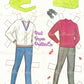 Vintage Paper Dolls Bride and Groom 1960s Printable PDF Instant Digital Download 2 Wedding Dolls and Clothes Clip Art