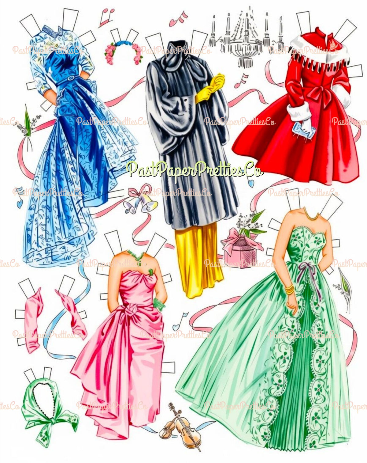 Vintage Wedding Paper Dolls Here Comes The Bride 1952 Printable PDF Instant Digital Download Bride Groom GORGEOUS Clip Art