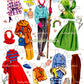 Vintage Wedding Paper Dolls Here Comes The Bride 1952 Printable PDF Instant Digital Download Bride Groom GORGEOUS Clip Art