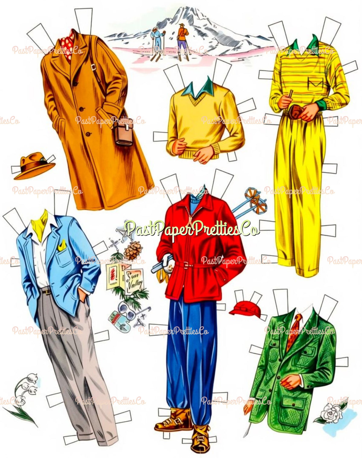 Vintage Wedding Paper Dolls Here Comes The Bride 1952 Printable PDF Instant Digital Download Bride Groom GORGEOUS Clip Art