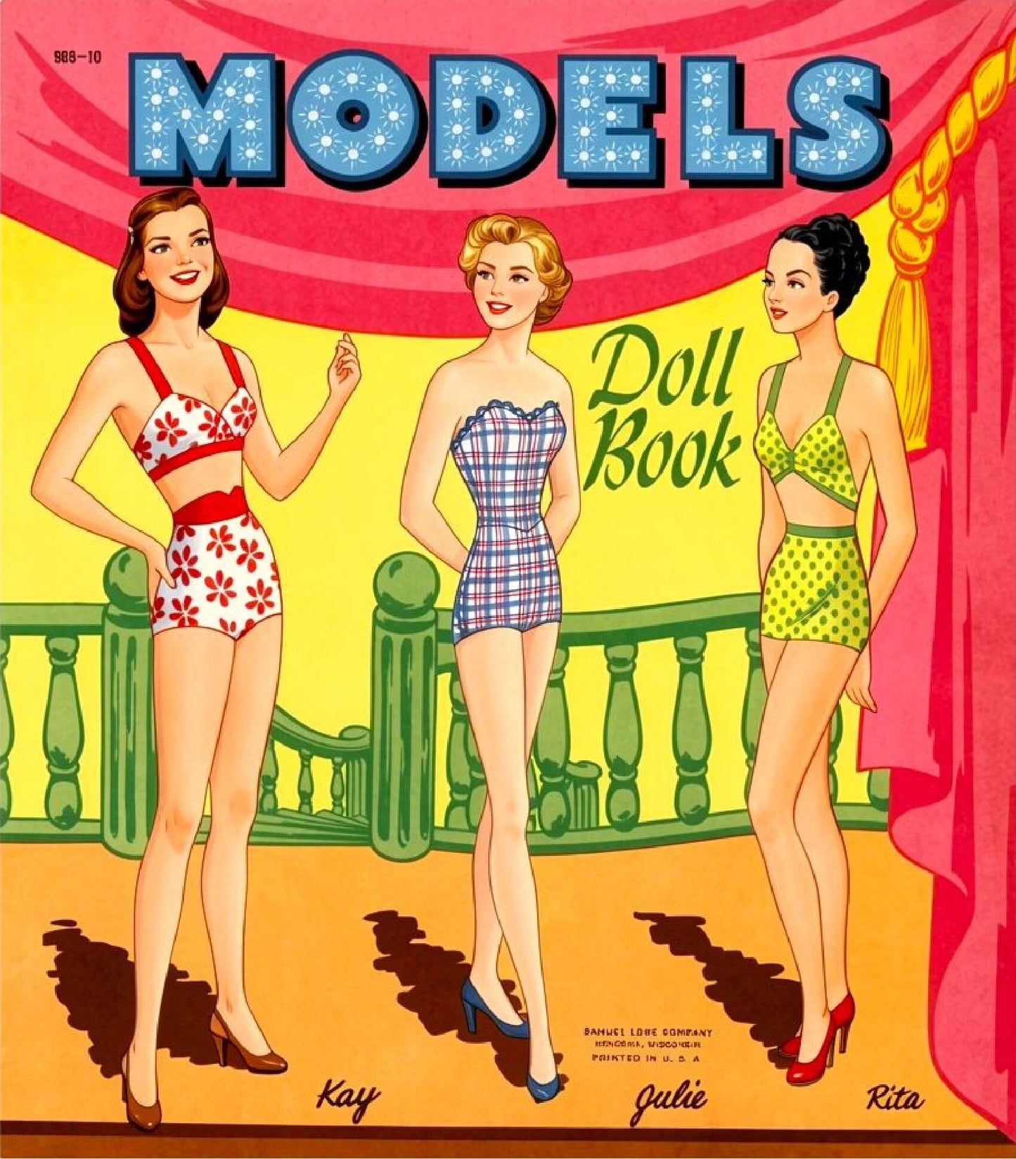 Vintage Paper Dolls Models Doll Book 1940s Printable PDF Instant Digital Download 5 Pretty MCM Ladies and Wardrobe Clip Art