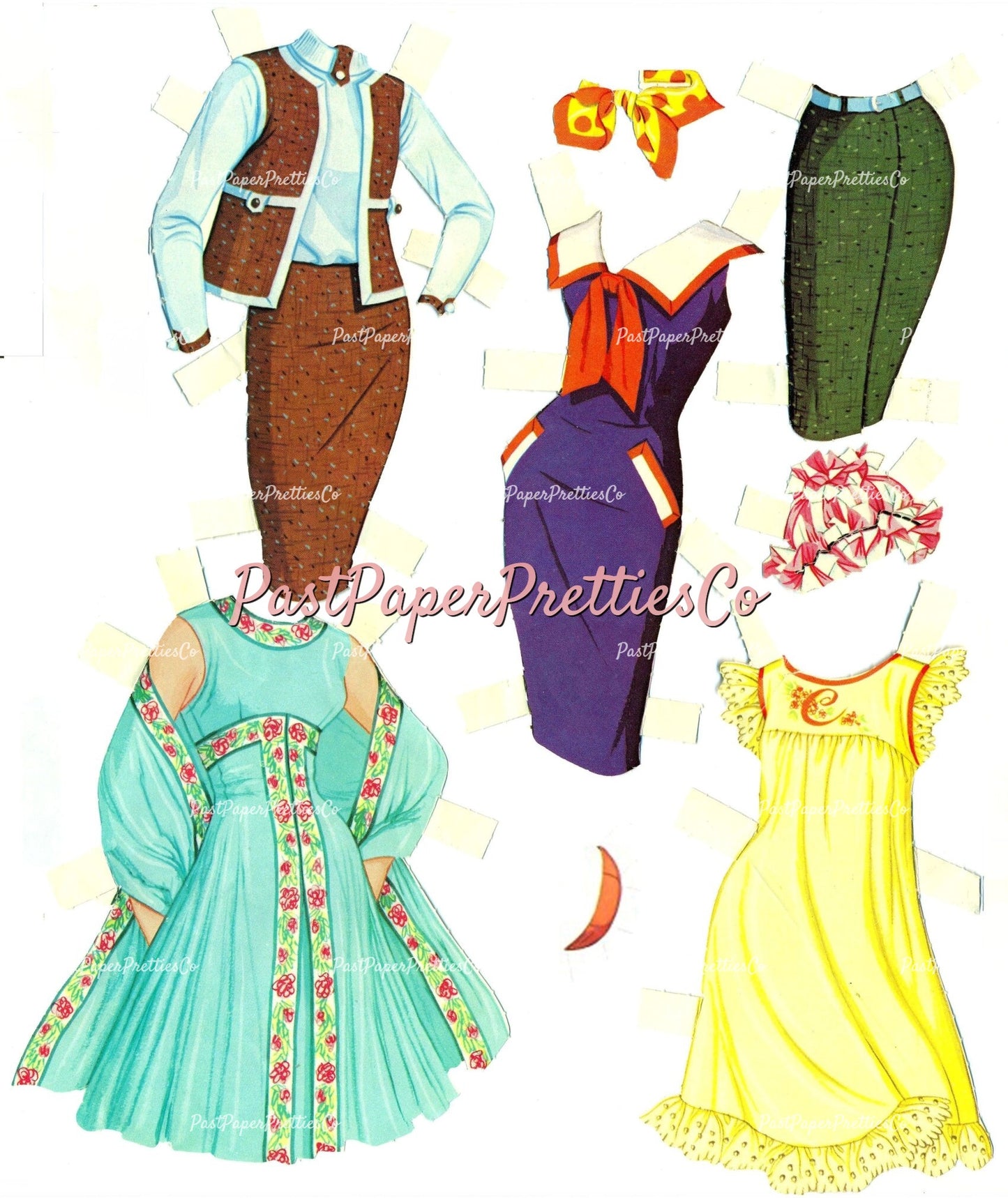 Vintage Movie Star Paper Dolls Patty Duke 1964 Printable PDF Instant Digital Download Teenager Hollywood Starlet