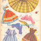 Vintage Paper Dolls Cute Umbrella Girls Printable PDF Instant Digital Download Kitschy Flower Parasol Girls Wrap Around Dresses