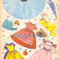 Vintage Paper Dolls Cute Umbrella Girls Printable PDF Instant Digital Download Kitschy Flower Parasol Girls Wrap Around Dresses