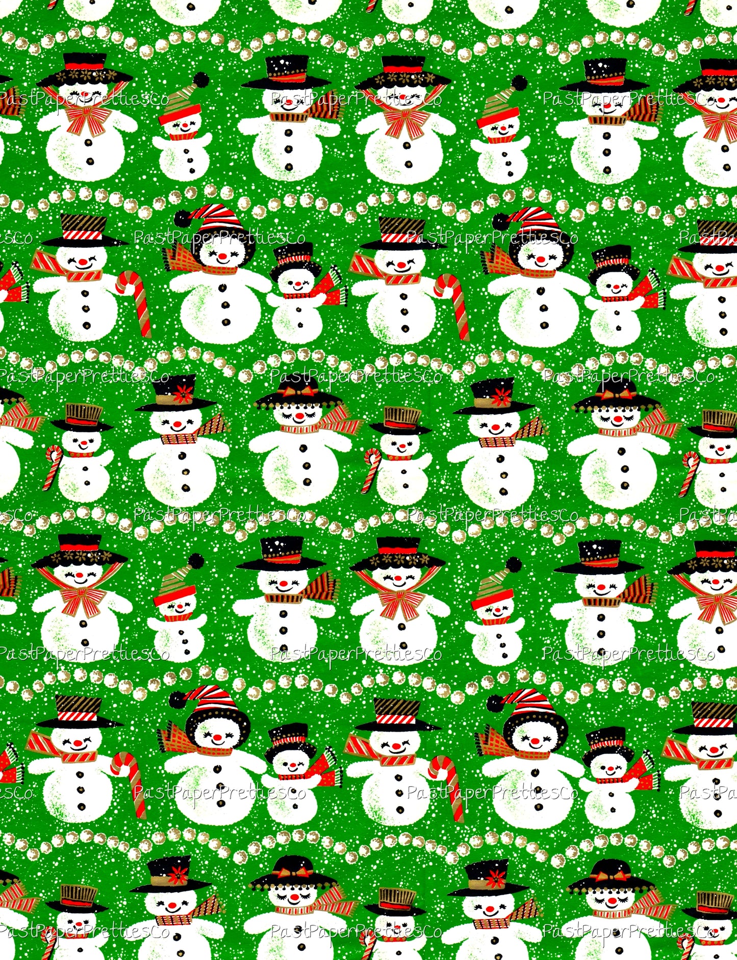 Vintage Printable Christmas Gift Wrap Cute Snowman Family Collage Sheet Instant Digital Download Kitsch Snow People Wrapping Paper Clip Art