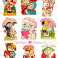 Vintage Valentines Day ALL Umbrella Themed Printable Card Image Collages PDF Instant Digital Download 78 Cute Rain or Shine Love Clipart