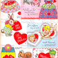 Vintage 26 Valentines Day Card Cut Outs Collage Sheets Retro 1947 Whitmans Printable PDF Instant Digital Download Kitschy Girls Boys Animals