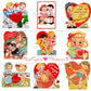 27 Vintage Big Eyed Children Valentine Cards Collage Sheets Cute Kitsch Girls Boys Printable PDF Instant Digital Download 1930s
