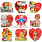 27 Vintage Big Eyed Children Valentine Cards Collage Sheets Cute Kitsch Girls Boys Printable PDF Instant Digital Download 1930s