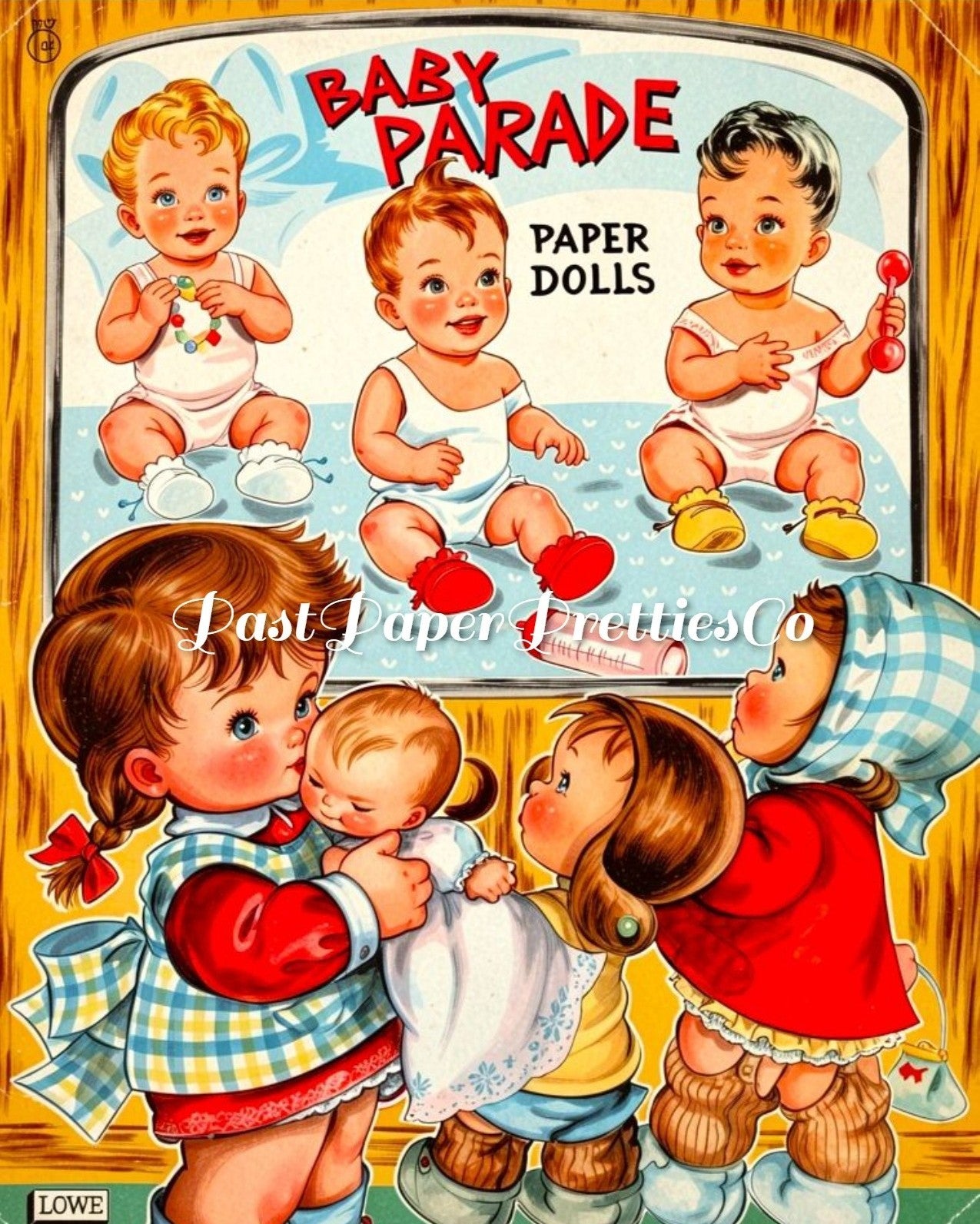 Vintage Paper Dolls Baby Parade 1955 Printable PDF Instant Digital Download Cute MCM Babies & Outfits Clip Art