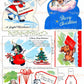 Vintage Printable Retro Christmas Cards Cut Outs 20 MCM Designs PDF Instant Digital Download 1956 Kitsch Kawaii Holiday Clip Art