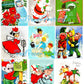 Vintage Printable Christmas Mailbox You've Got Mail Collage Sheets Retro MCM 36 Card Images PDF Instant Digital Download Cute Xmas Letters