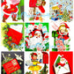 Vintage Printable Christmas Mailbox You've Got Mail Collage Sheets Retro MCM 36 Card Images PDF Instant Digital Download Cute Xmas Letters