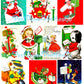 Vintage Printable Christmas Mailbox You've Got Mail Collage Sheets Retro MCM 36 Card Images PDF Instant Digital Download Cute Xmas Letters