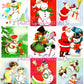 Vintage Christmas Printable MCM Snowmen and Their Friends Christmas Card Collage Images PDF Instant Digital Download Snowman Friendship