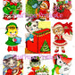 Vintage Printable Girl Kittens Kitty Cat Christmas Card Collage Sheets 36 Images PDF Instant Digital Download ALL Girly Cats Clipart