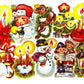 Vintage MCM Christmas Gift Seals Stickers Collages 6 Sets PDF Instant Digital Download Mid Century Kitsch Merry Xmas Holiday Tags